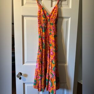 NWT 10 CROSBY DEREK LAMB Vibrant Multicolor Women's Maxi Dress